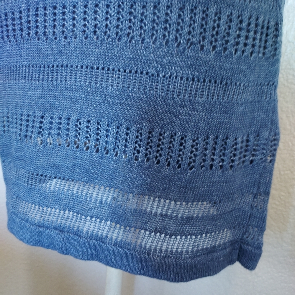 Tommy Bahama Blue Sleeveless Sweater Dress Size S/P - Picture 7 of 11